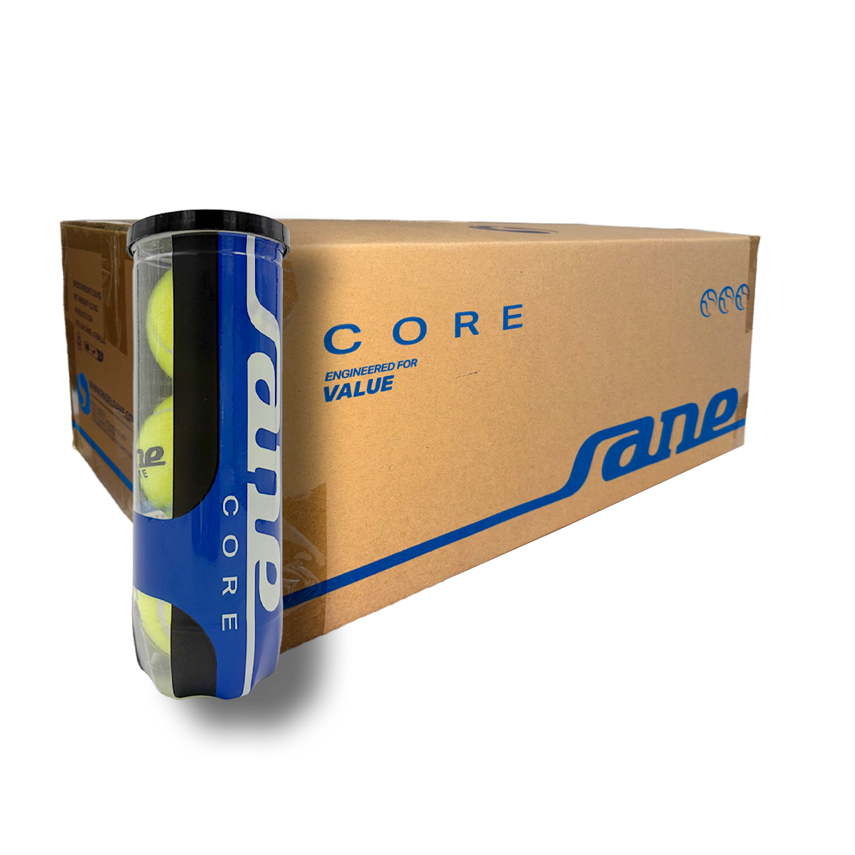 SANE Core Padel Balls - 3 Ball Tube