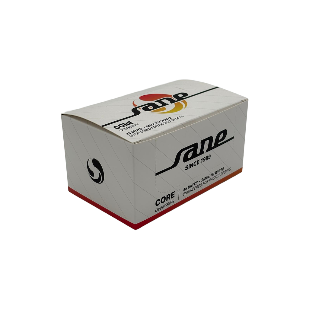 SANE CORE Overgrips – White Smooth – 45 Pack