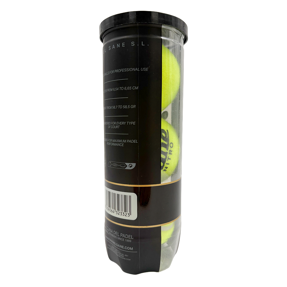 SANE Nitro Padel Balls - 3 Ball Tube